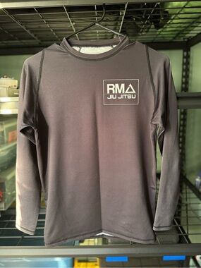 Jiu Jitsu Men’s Long Sleeve Rash Guard - Black RMA Gameness